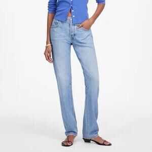 Madewell The Dean Easy Straight Northridge Wash Airy Denim Size 25 NWT